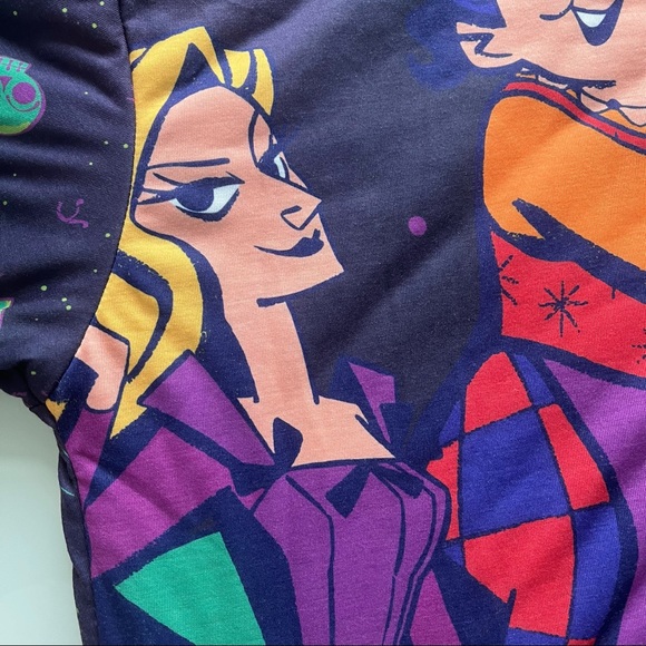 💜🎃  Disney Hocus Pocus. Sanderson Sisters/Binx long sleeve Reversible Sweater - Picture 4 of 15